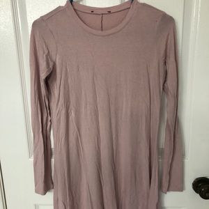 Pink long sleeve mini dress